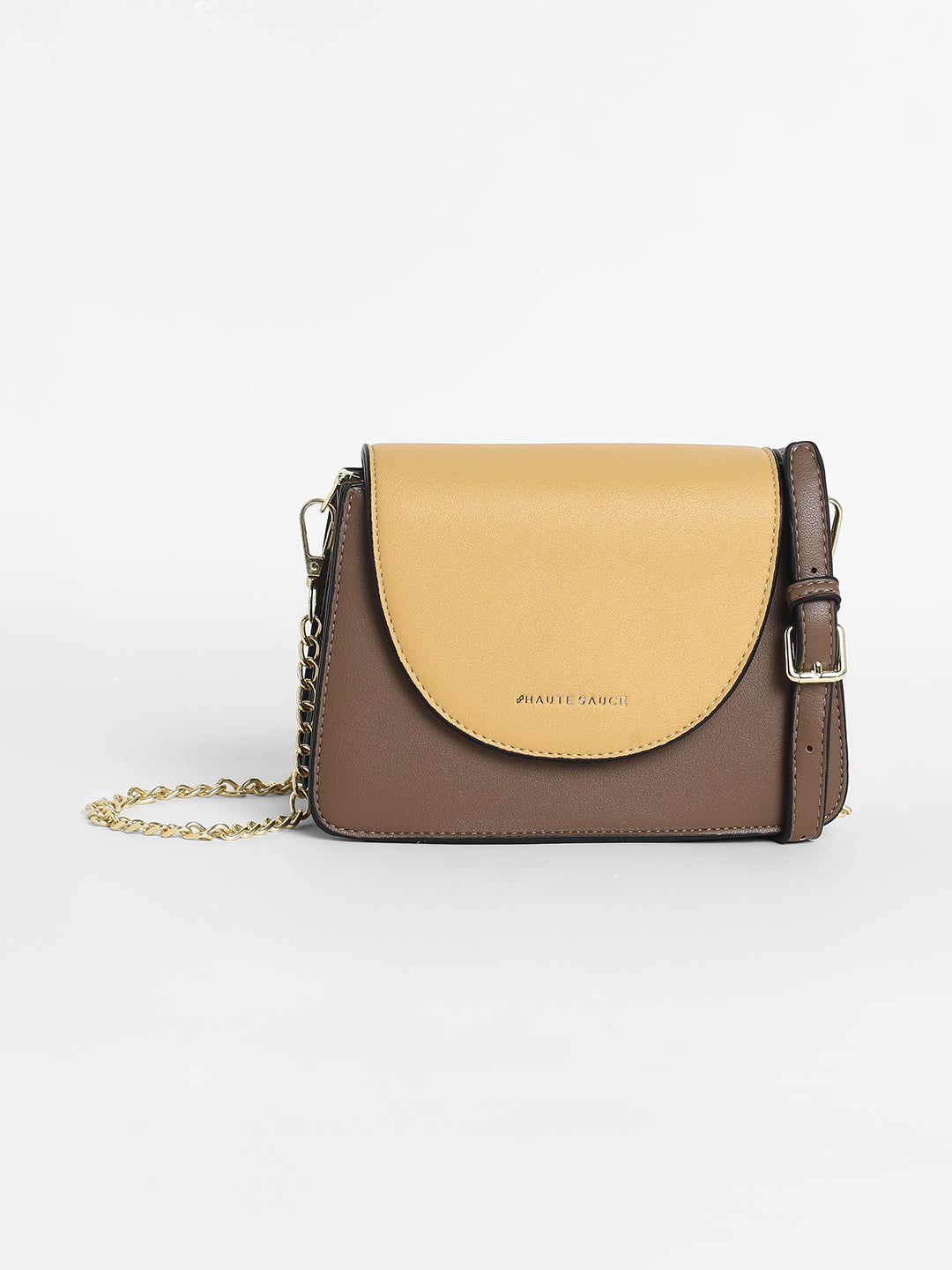 Women's The Block Flap Hand Bag - Mocha Brown & Sage Green