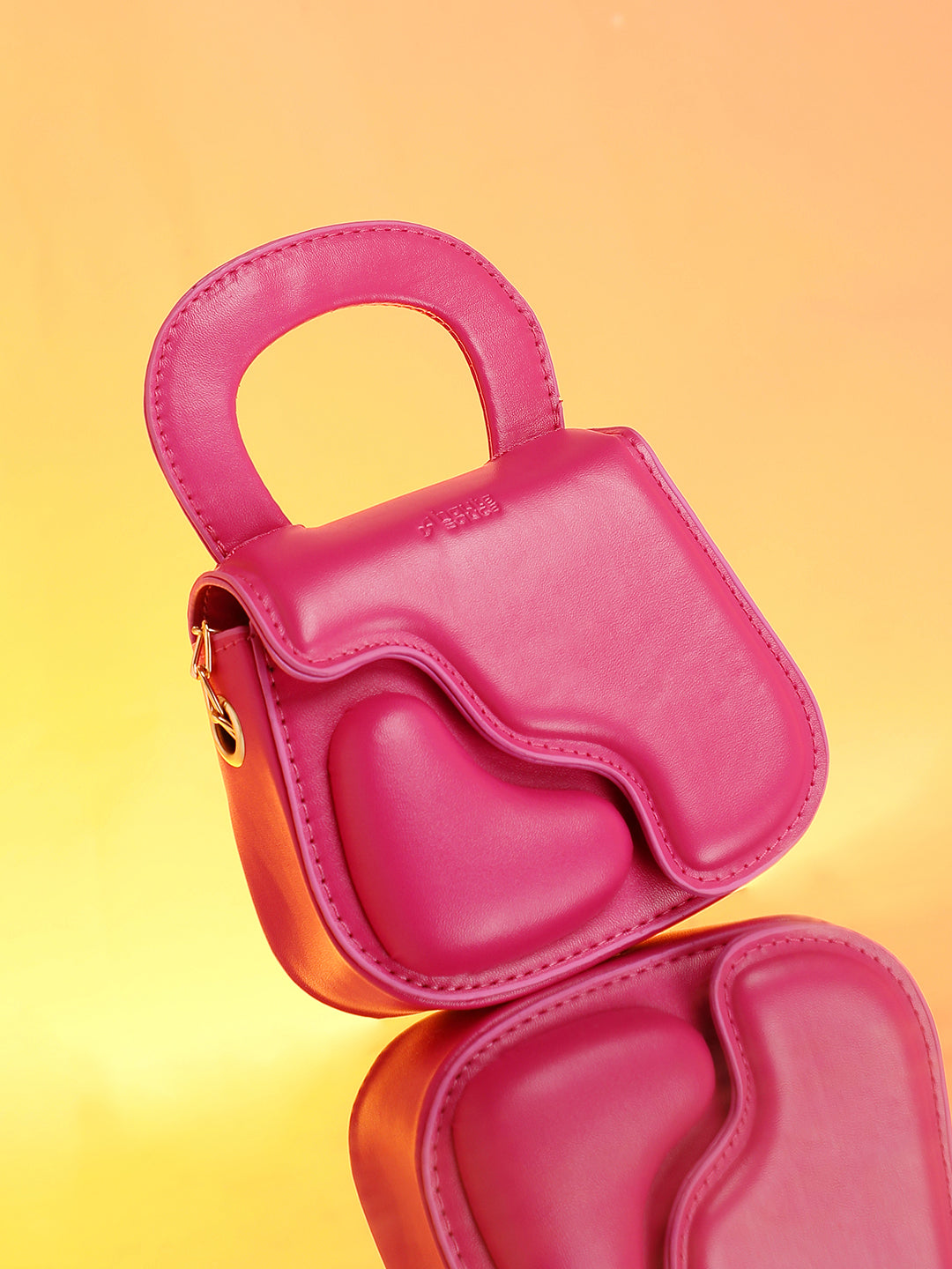 The Micro Pillow Heart Sling Bag - Barbie Pink