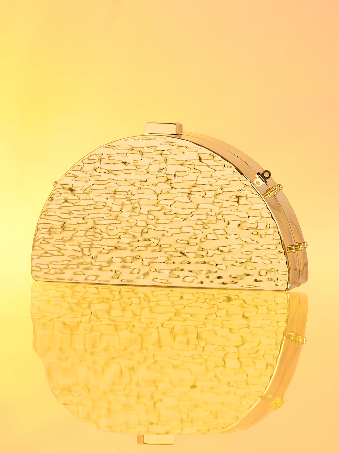 The Dented Curve Clutch Bag - California Gold