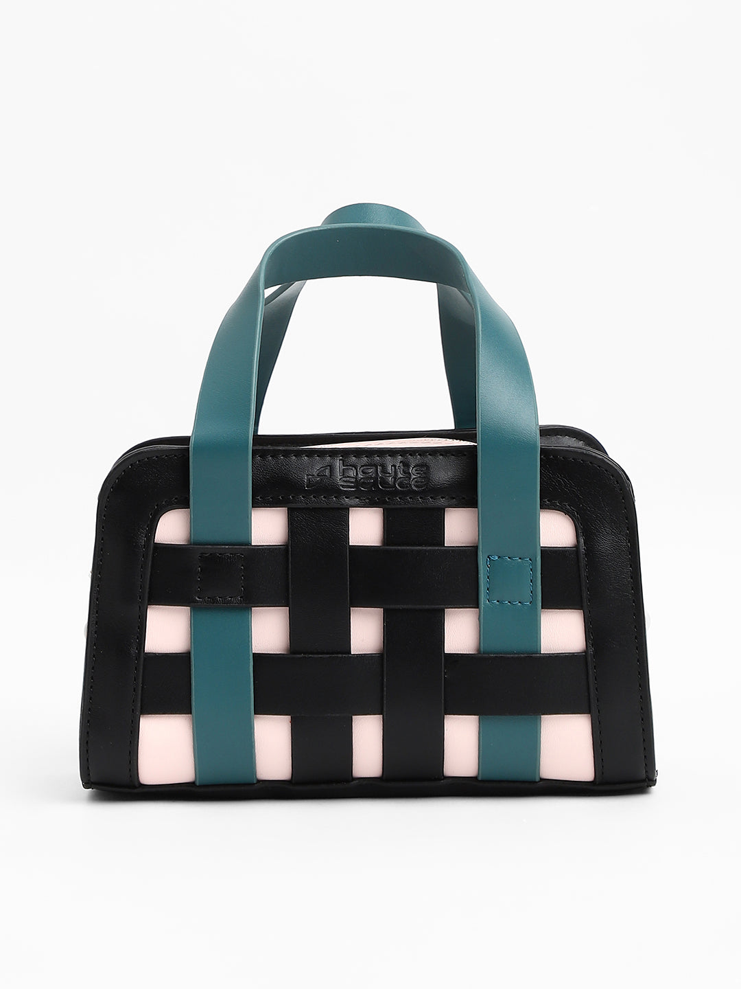 The Weave Camera Mini Sling Bag - Teal Green & Onyx Black