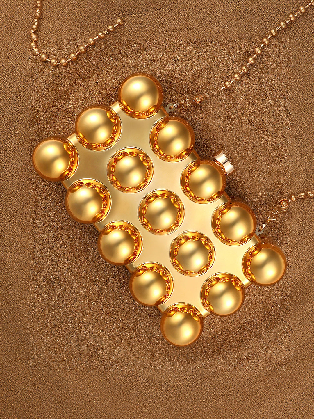 The Ball-Ball Clutch Bag - California Gold