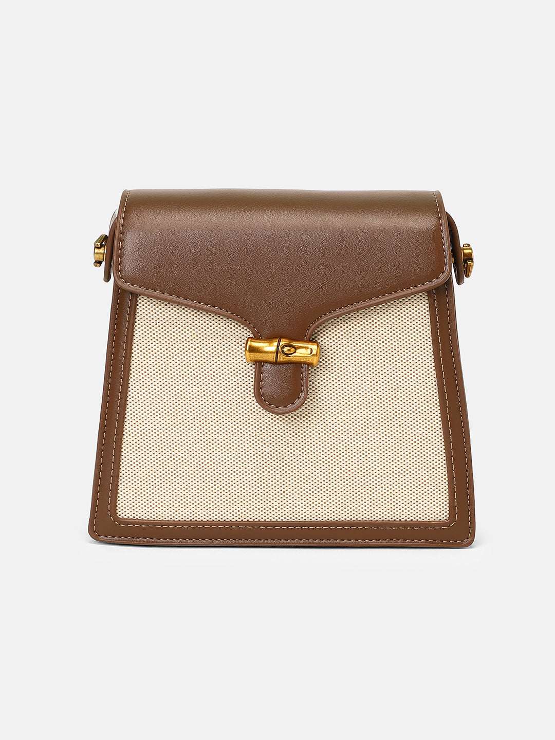 The Brooklyn Hand Bag - Khaki Beige & Mocha Brown