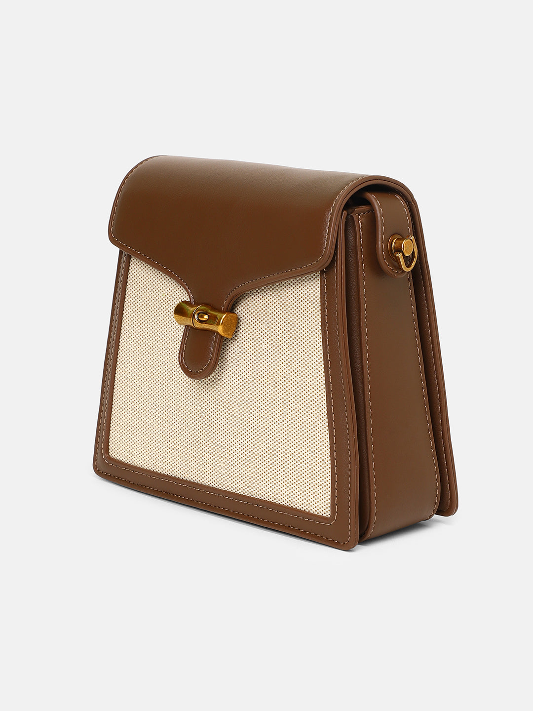 The Brooklyn Hand Bag - Khaki Beige & Mocha Brown