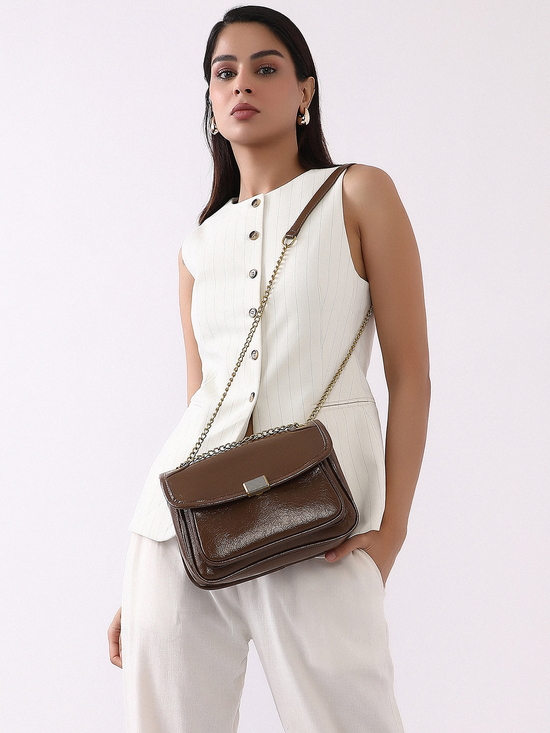 The Diem Sling Bag - Chocolate Brown