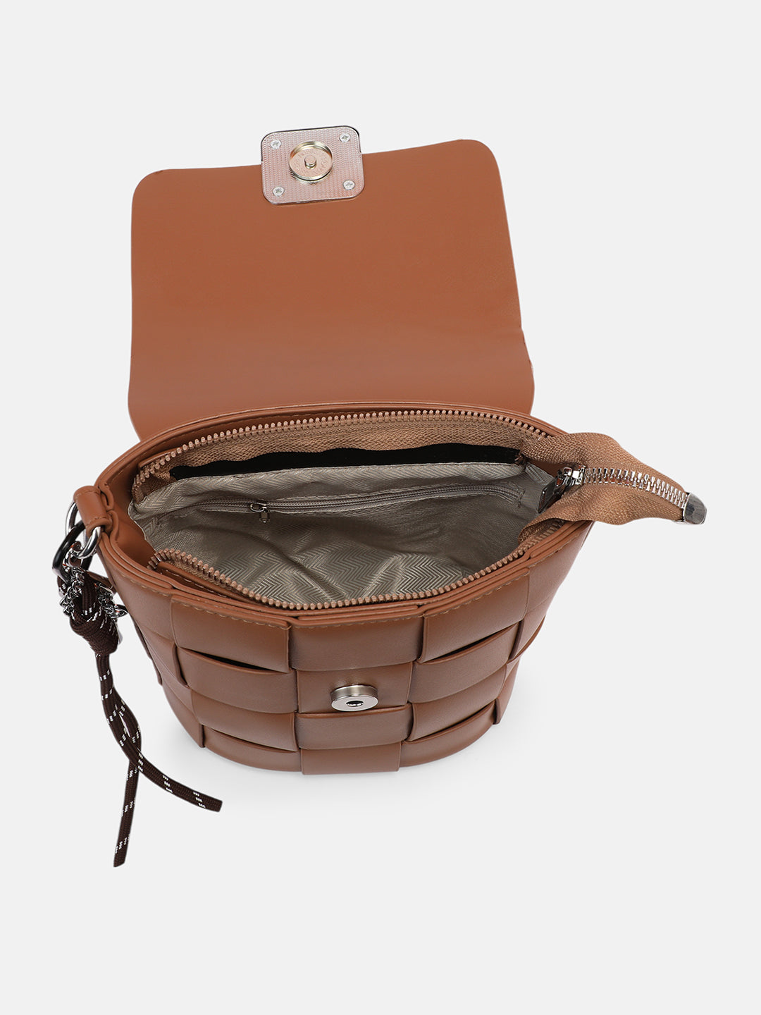 The Basket Sling Bag - Russet Brown