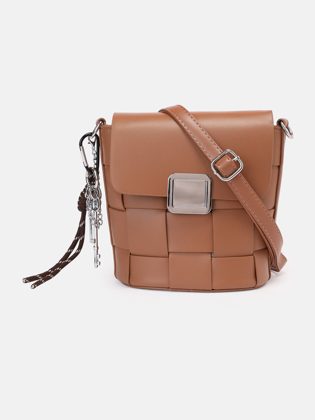 The Basket Sling Bag - Russet Brown