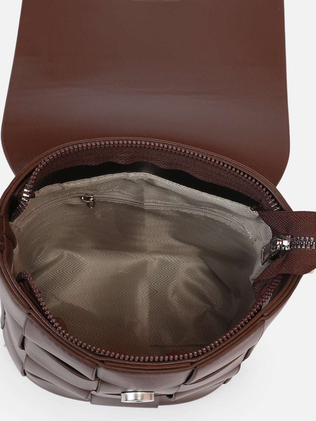 The Basket Sling Bag - Mocha Brown