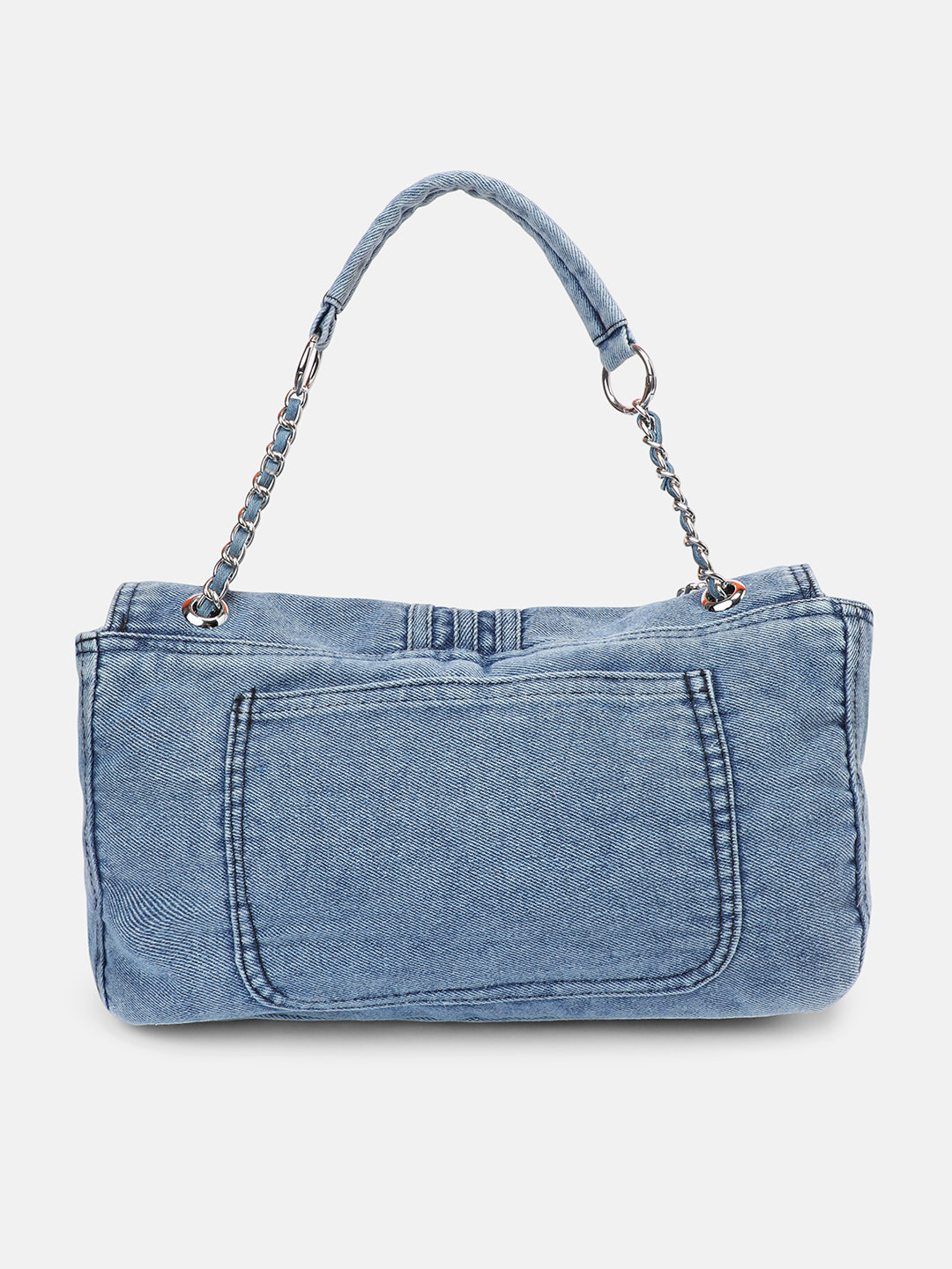 The Denim-Slouch Shoulder Bag - Indigo Blue