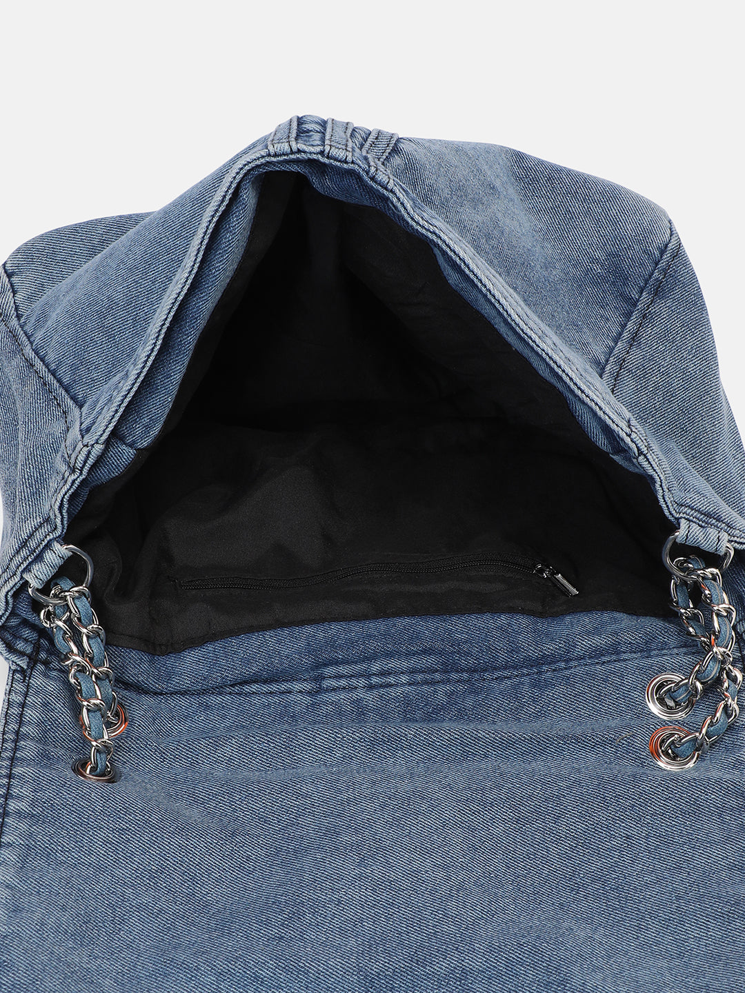 The Denim-Slouch Shoulder Bag - Indigo Blue