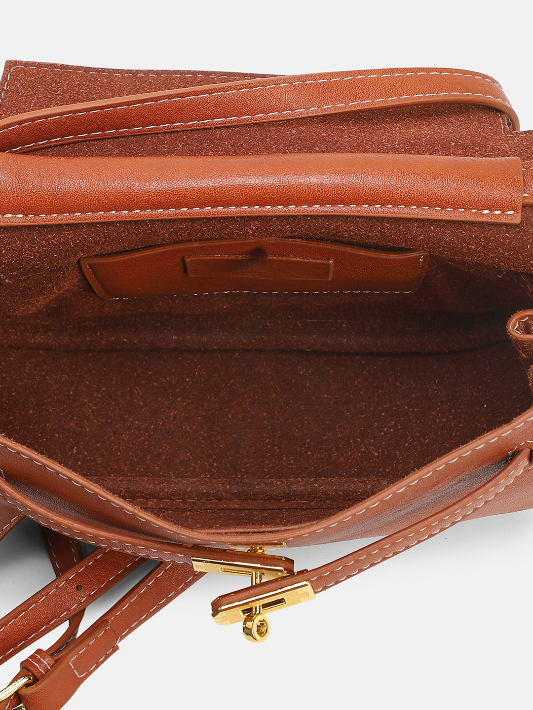 The Overlap-Curve Sling Bag - Burnt Sienna