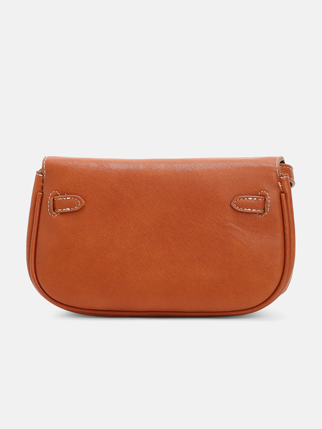 The Overlap-Curve Sling Bag - Burnt Sienna