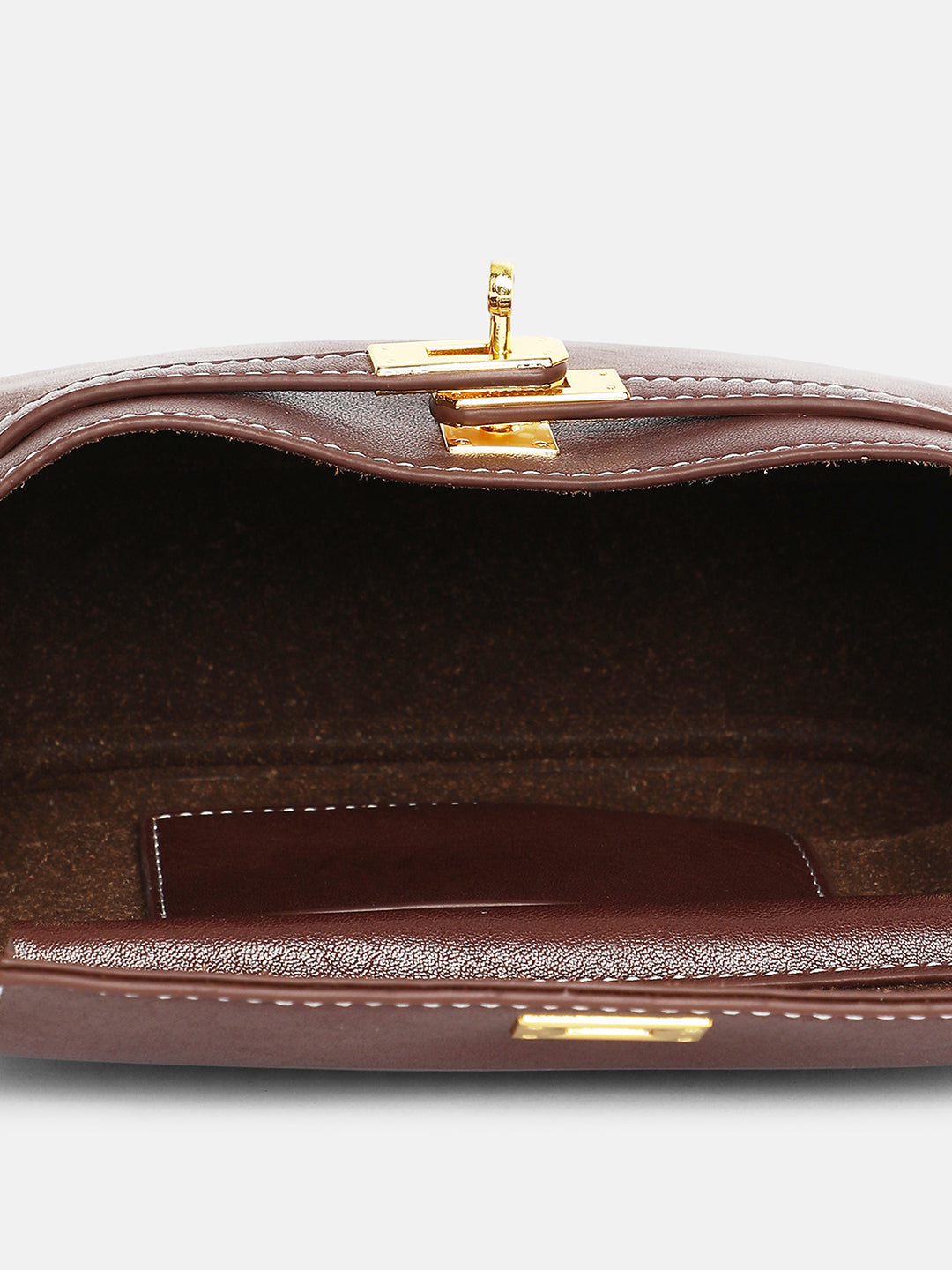 The Overlap-Curve Sling Bag - Chocolate Brown