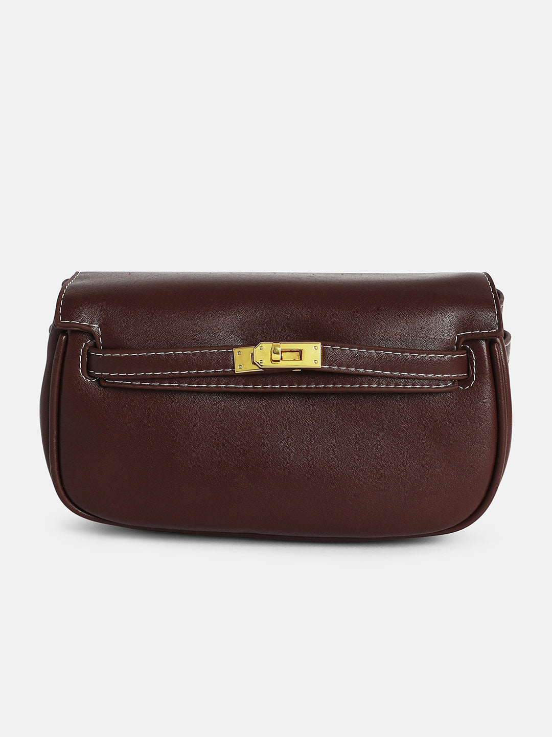 The Overlap-Curve Sling Bag - Chocolate Brown