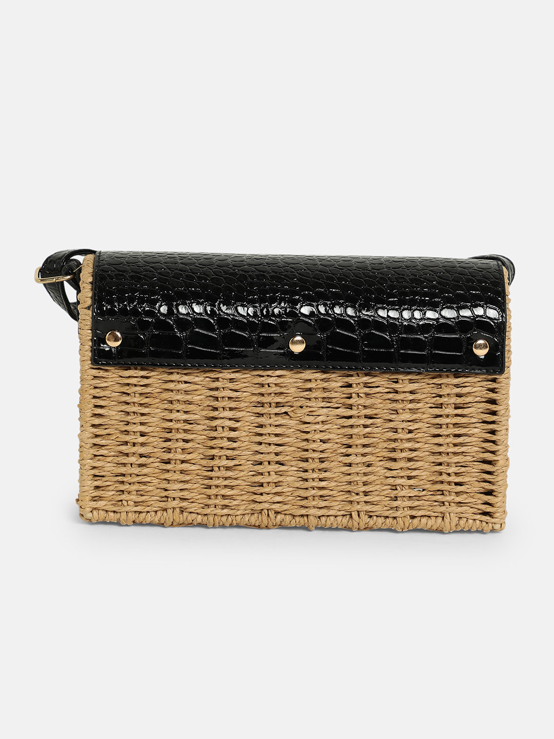 The Straw-Box Sling Bag - Onyx Black