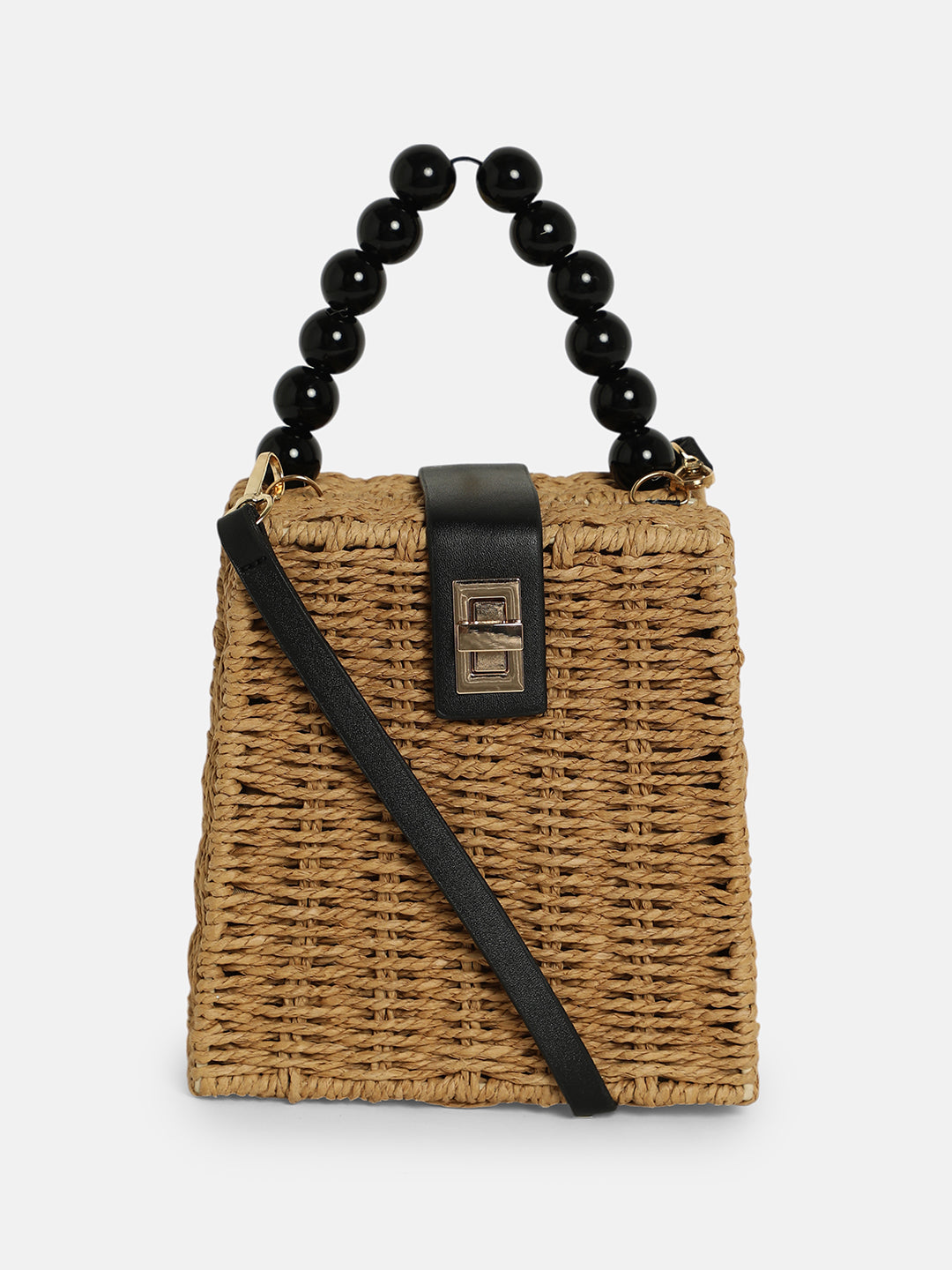 The Straw-Maris Hand Bag - Khaki Brown