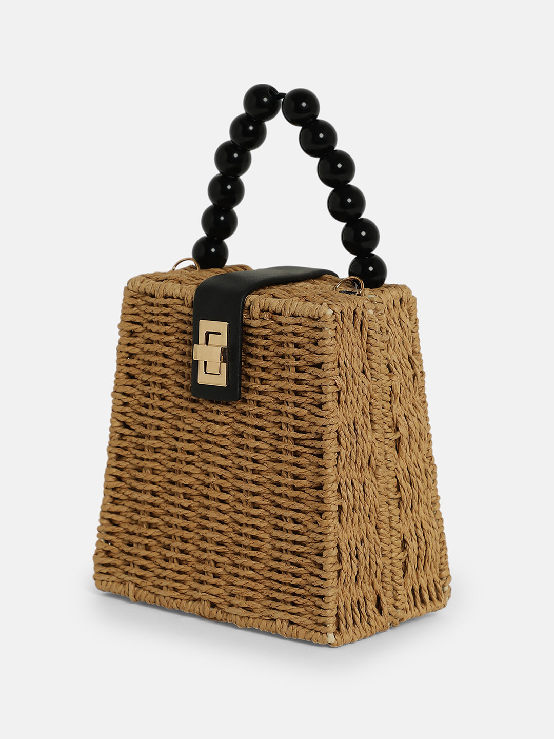 The Straw-Maris Hand Bag - Khaki Brown