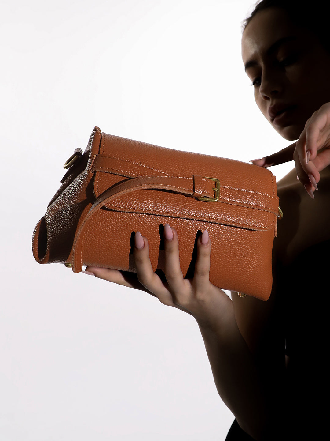 The Buckle Sling Bag - Terracotta Brown