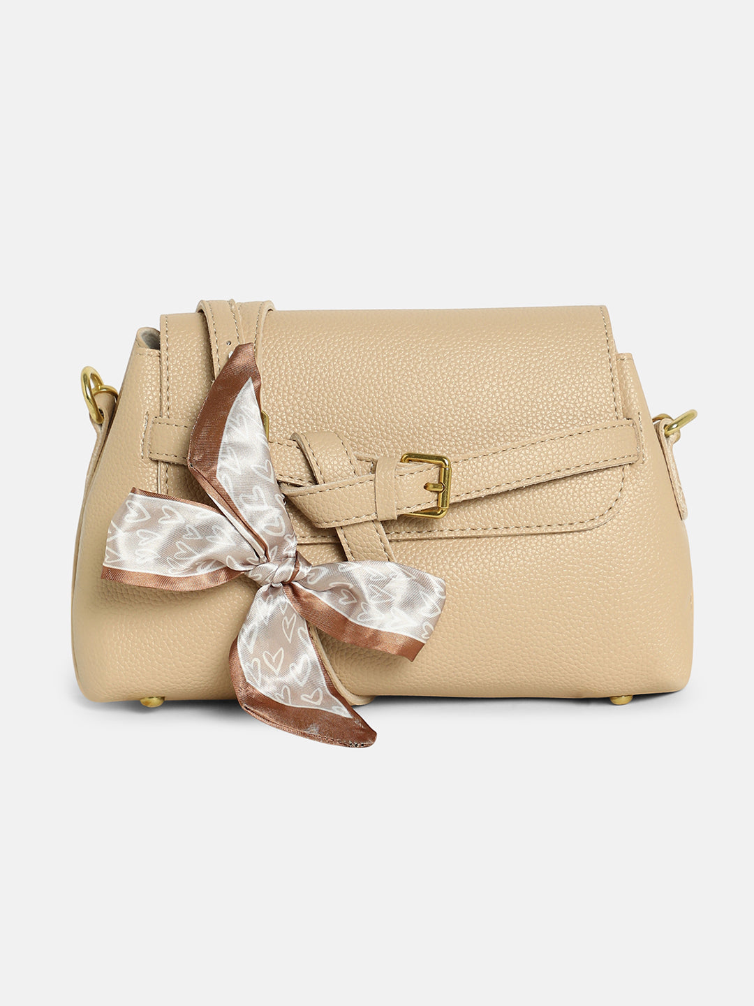 The Buckle Sling Bag - Buff Beige