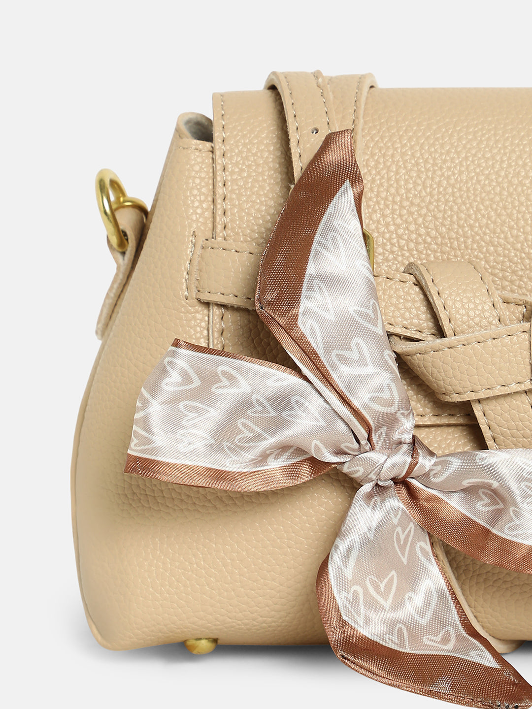 The Buckle Sling Bag - Buff Beige