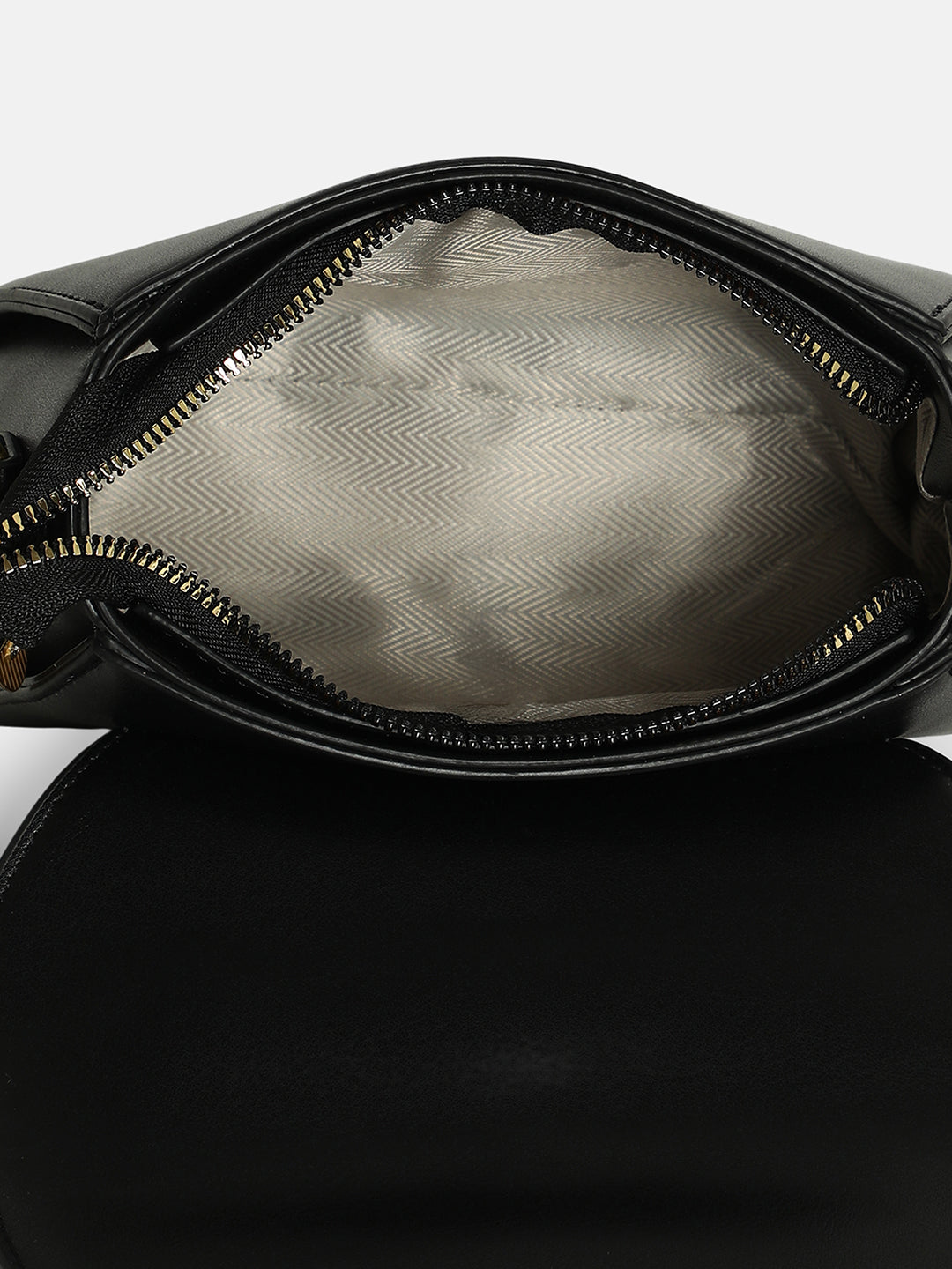 The Aurest Suede-Block Hand Bag - Onyx Black