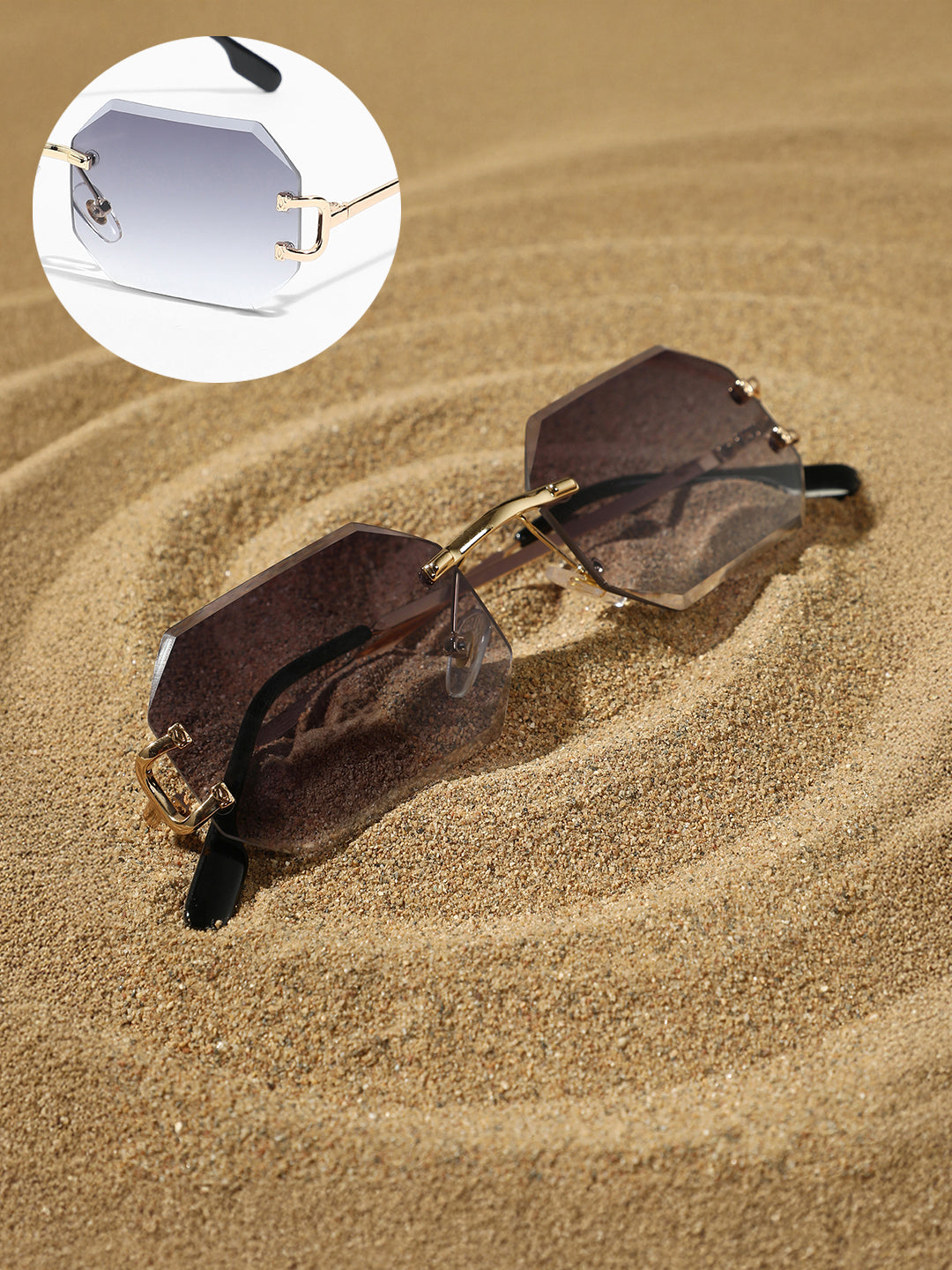 The Gulf Geometric Sunglasses - California Gold