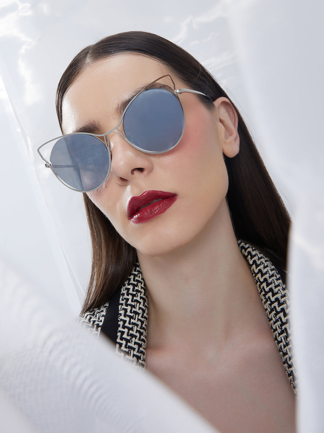 The Gatta Cateye Sunglasses - Metallic Silver