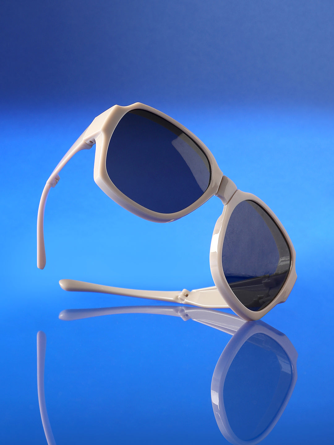 Foldable Oversized Sunglasses - Grey