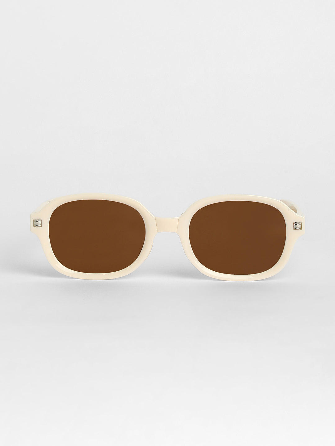 Foldable Rectangular Sunglasses - White