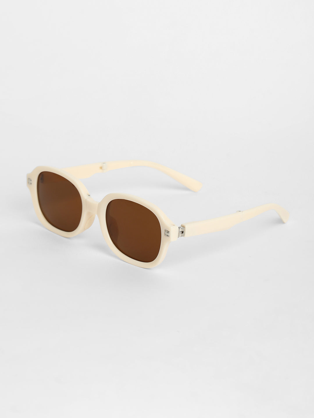 Foldable Rectangular Sunglasses - White