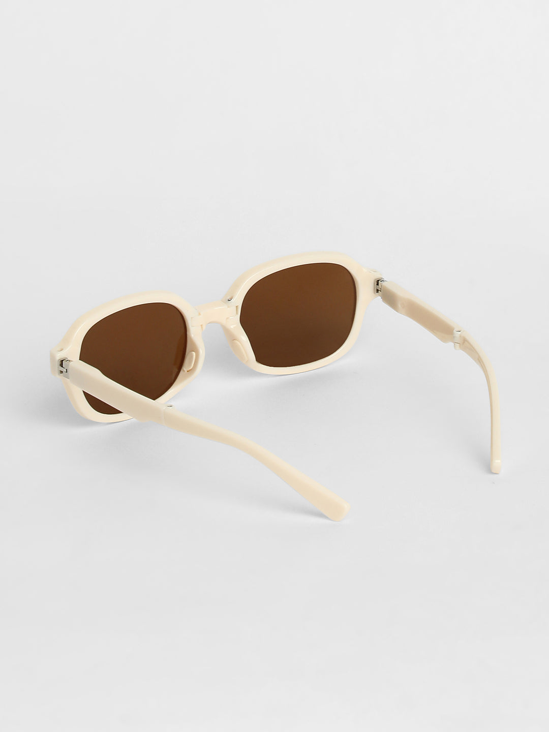 Foldable Rectangular Sunglasses - White