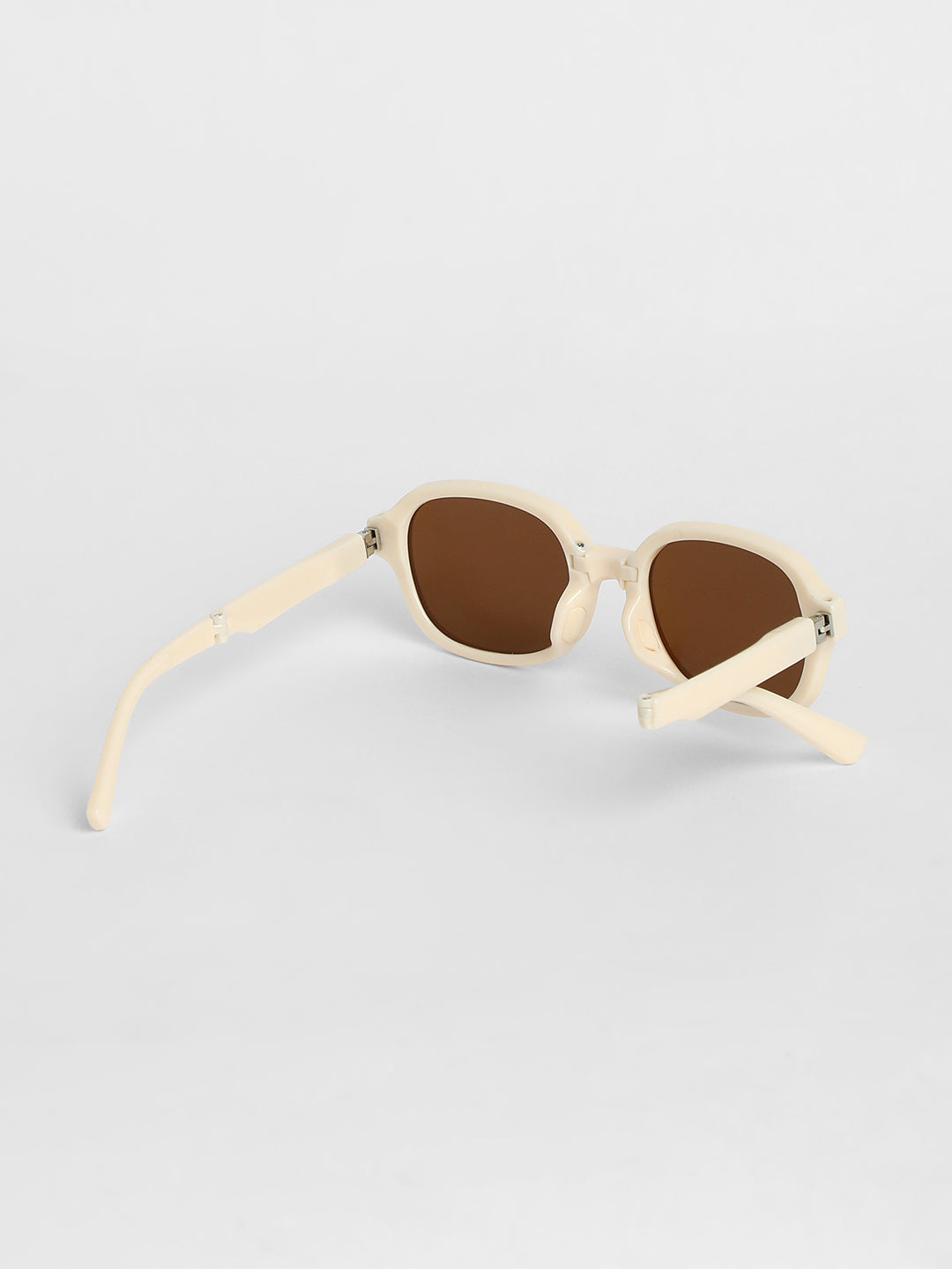 Foldable Rectangular Sunglasses - White