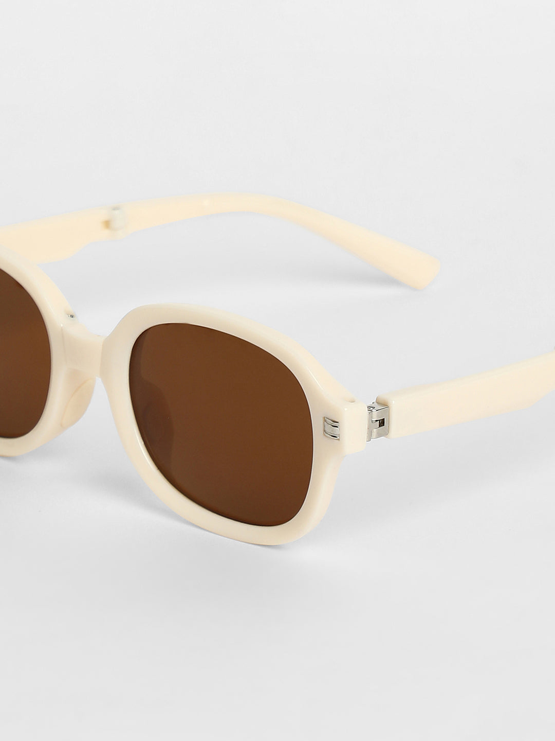 Foldable Rectangular Sunglasses - White