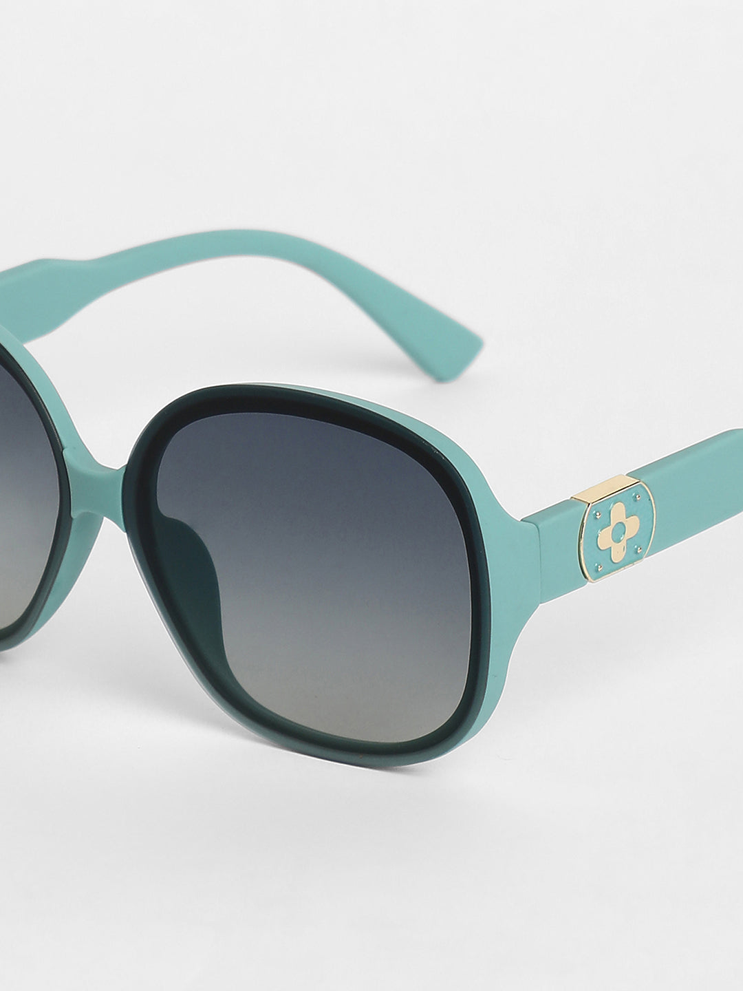 The Clover Oversized Sunglasses - Sea Green