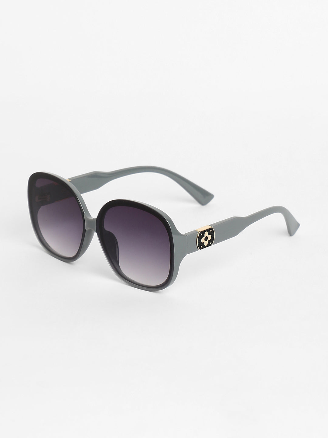 The Clover Oversized Sunglasses - Moon Grey