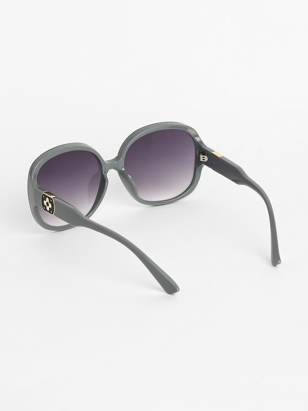 The Clover Oversized Sunglasses - Moon Grey