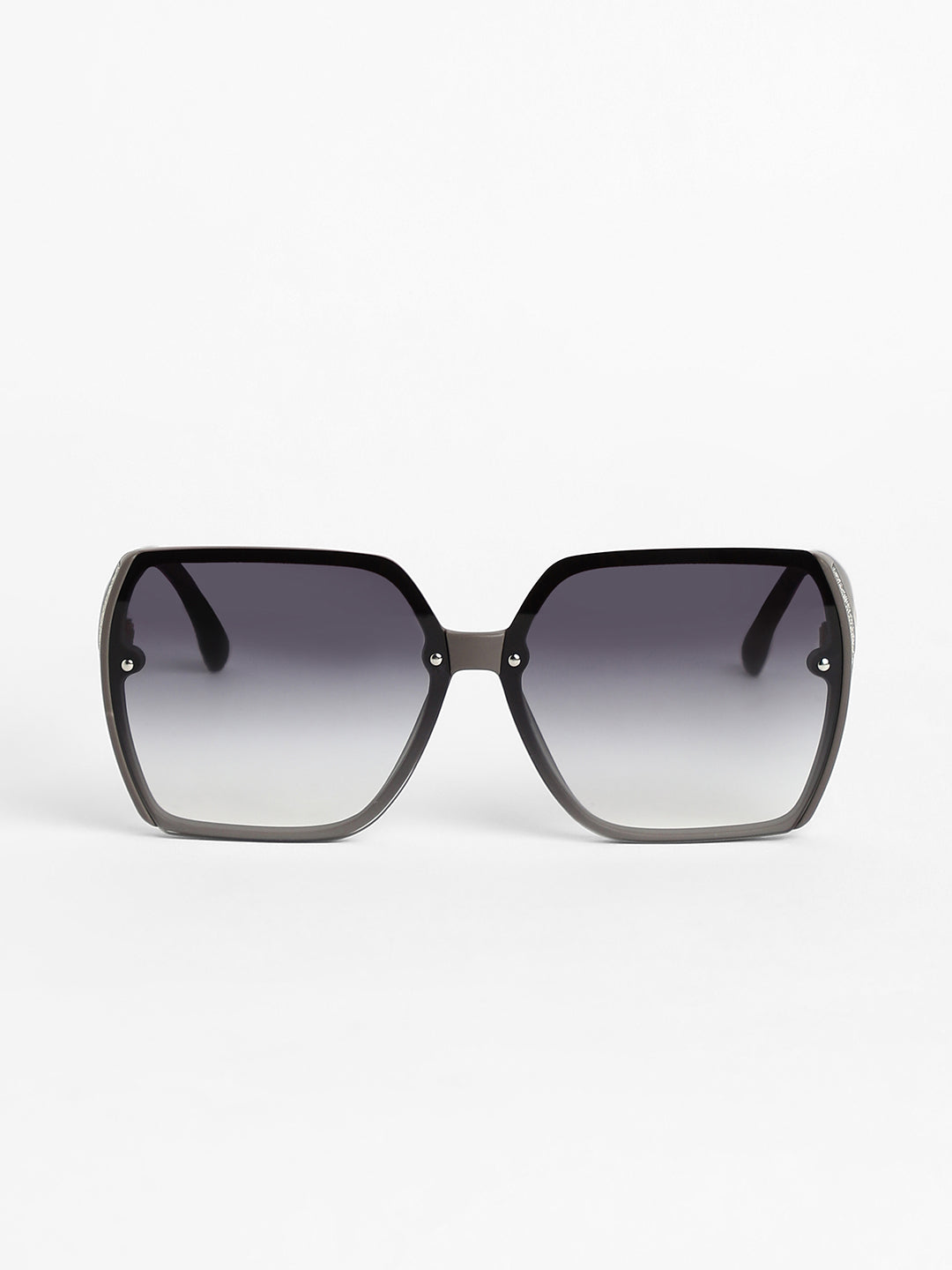 The Glint Block Oversized Sunglasses - Graphite Grey