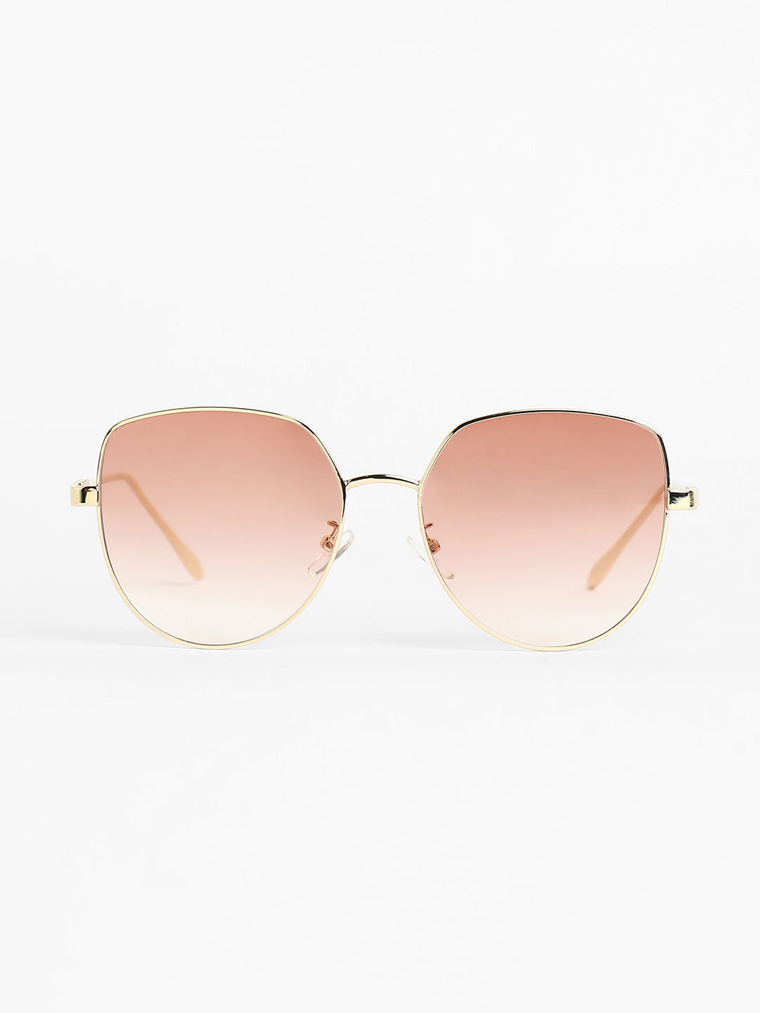 The Cubic Cateye Sunglasses - Champayne Gold