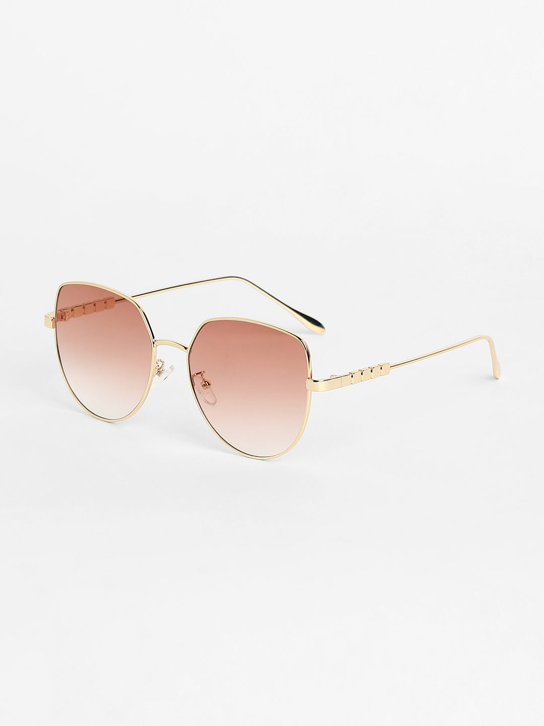 The Cubic Cateye Sunglasses - Champayne Gold