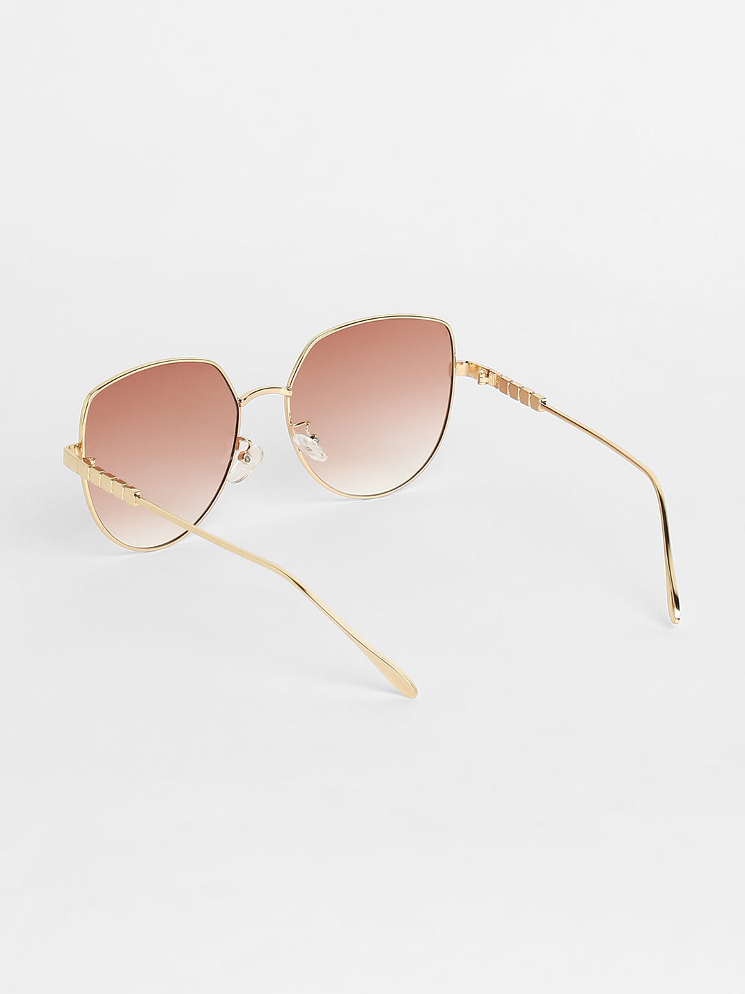 The Cubic Cateye Sunglasses - Champayne Gold