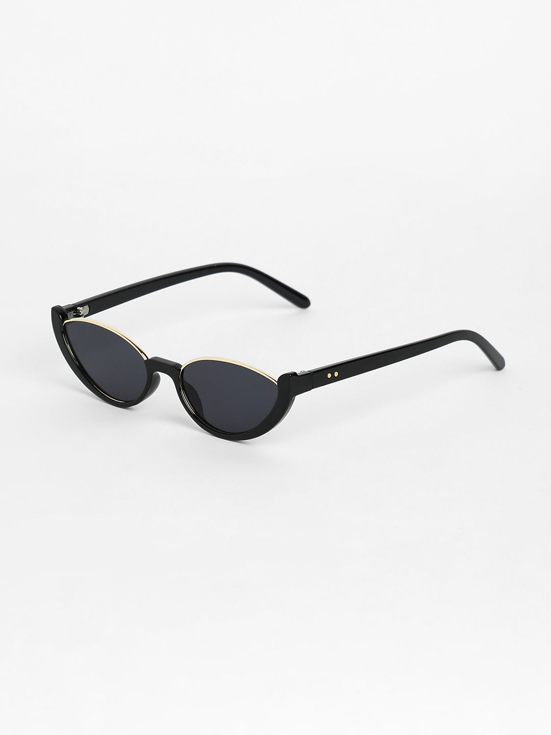 The Block Full Rim Cateye Sunglasses - Onyx Black