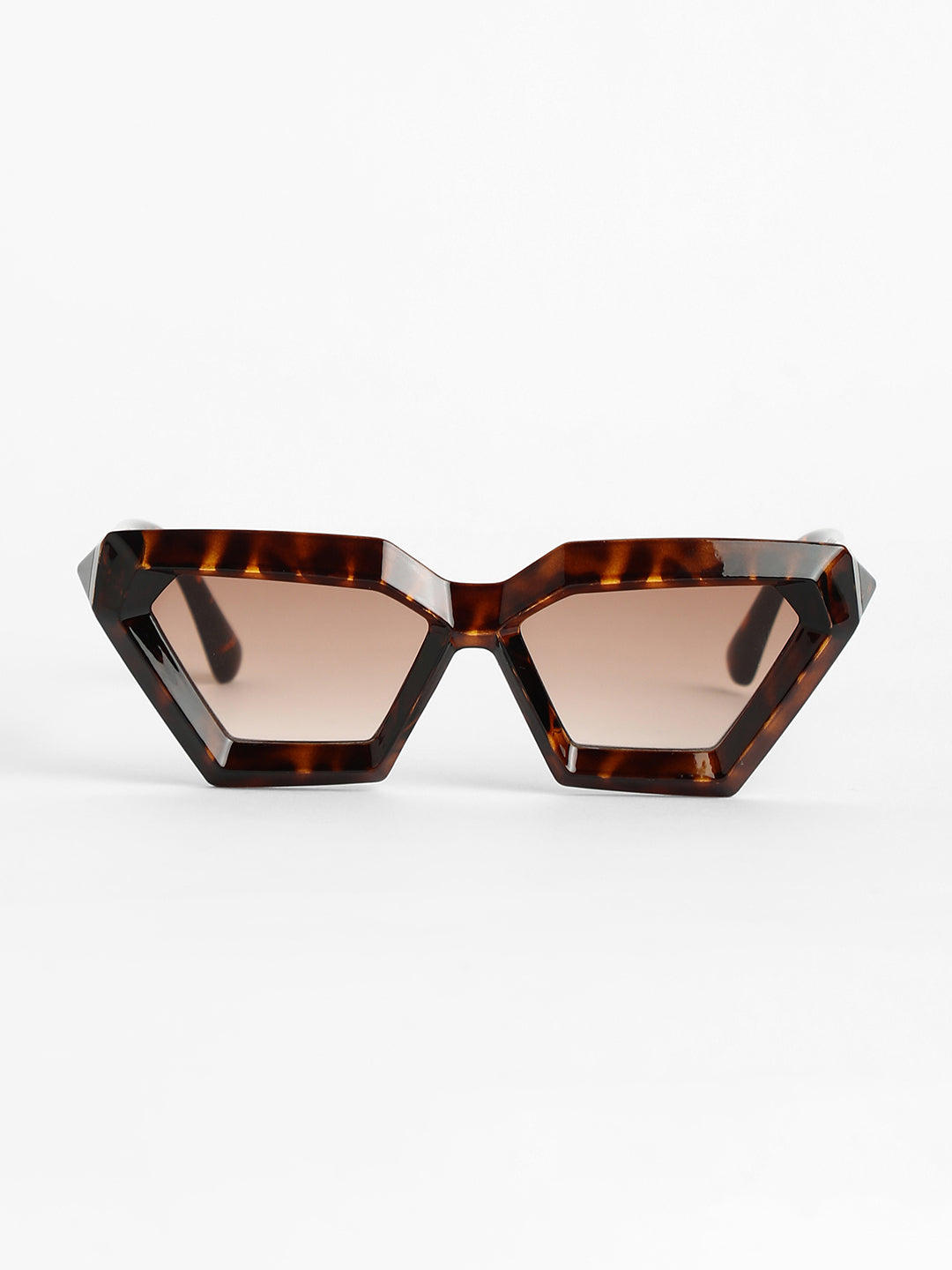 The Tortoise Shell Geometrical Sunglasses - Multicolour