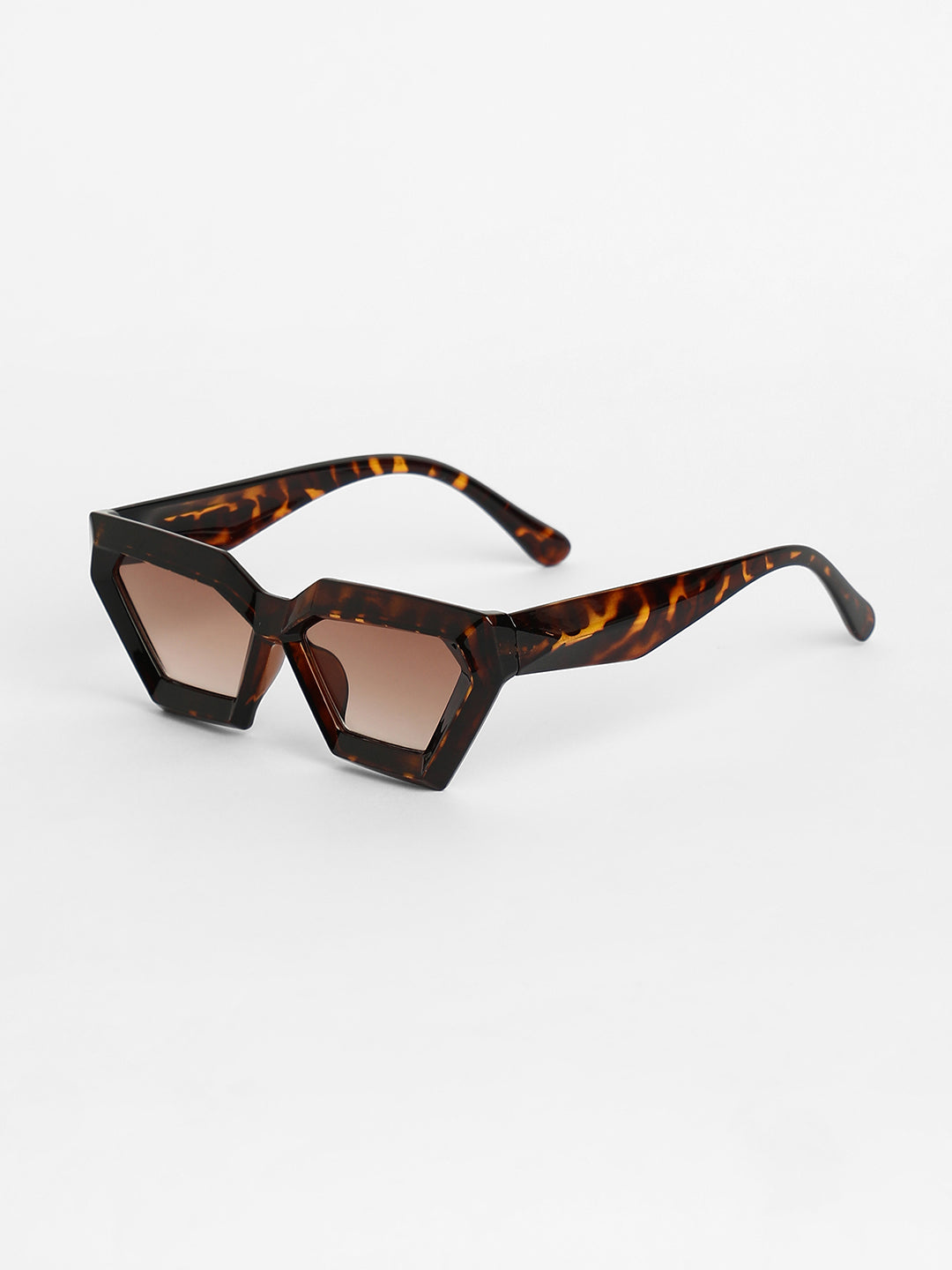 The Tortoise Shell Geometrical Sunglasses - Multicolour