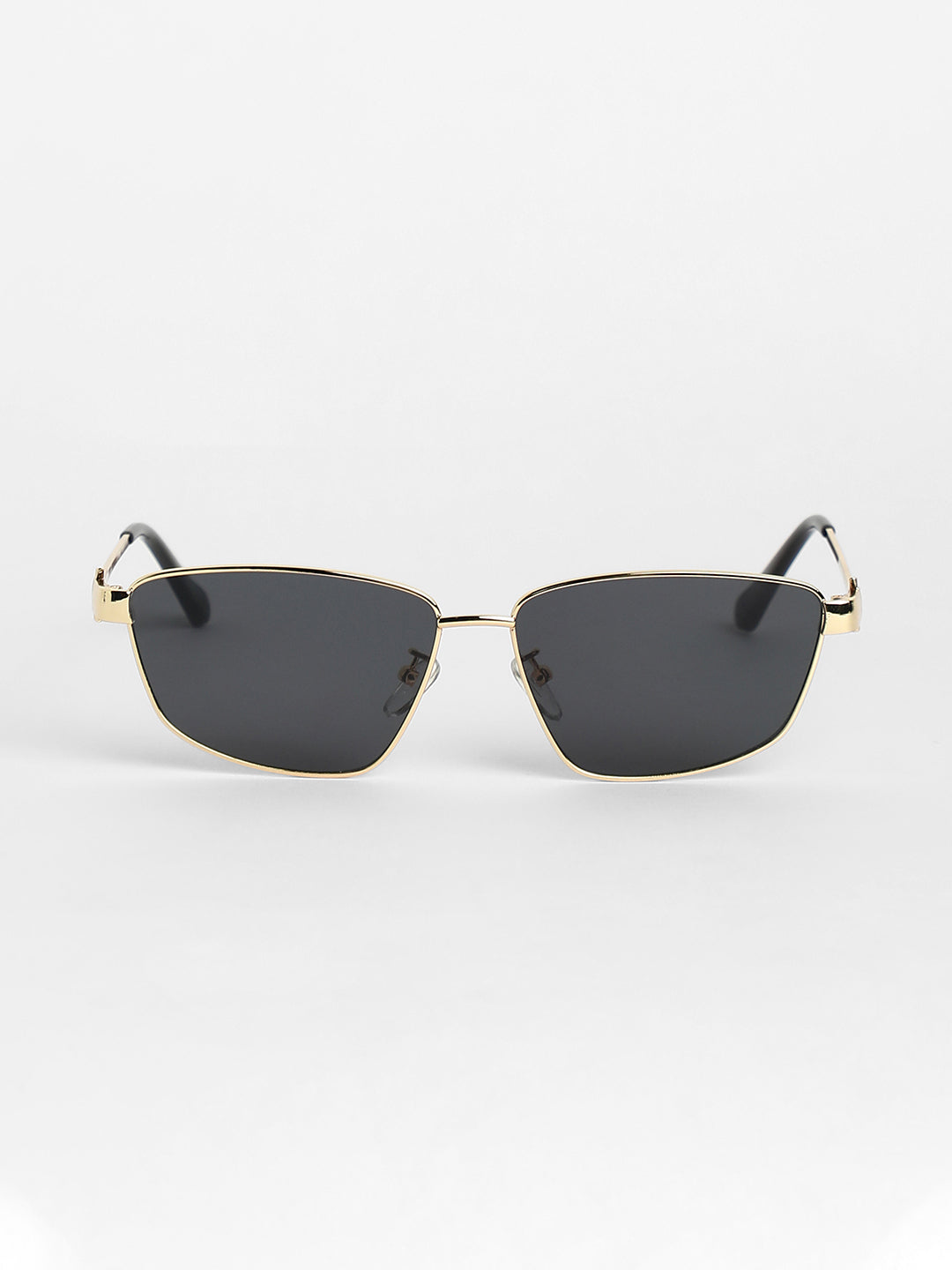 The Spear Rectangular Sunglasses - Champayne Gold