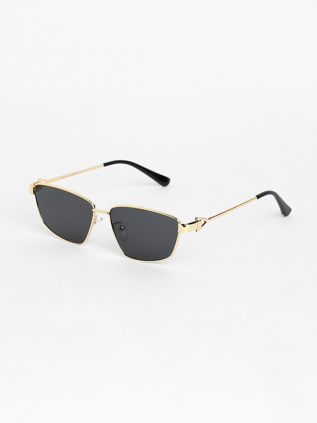 The Spear Rectangular Sunglasses - Champayne Gold