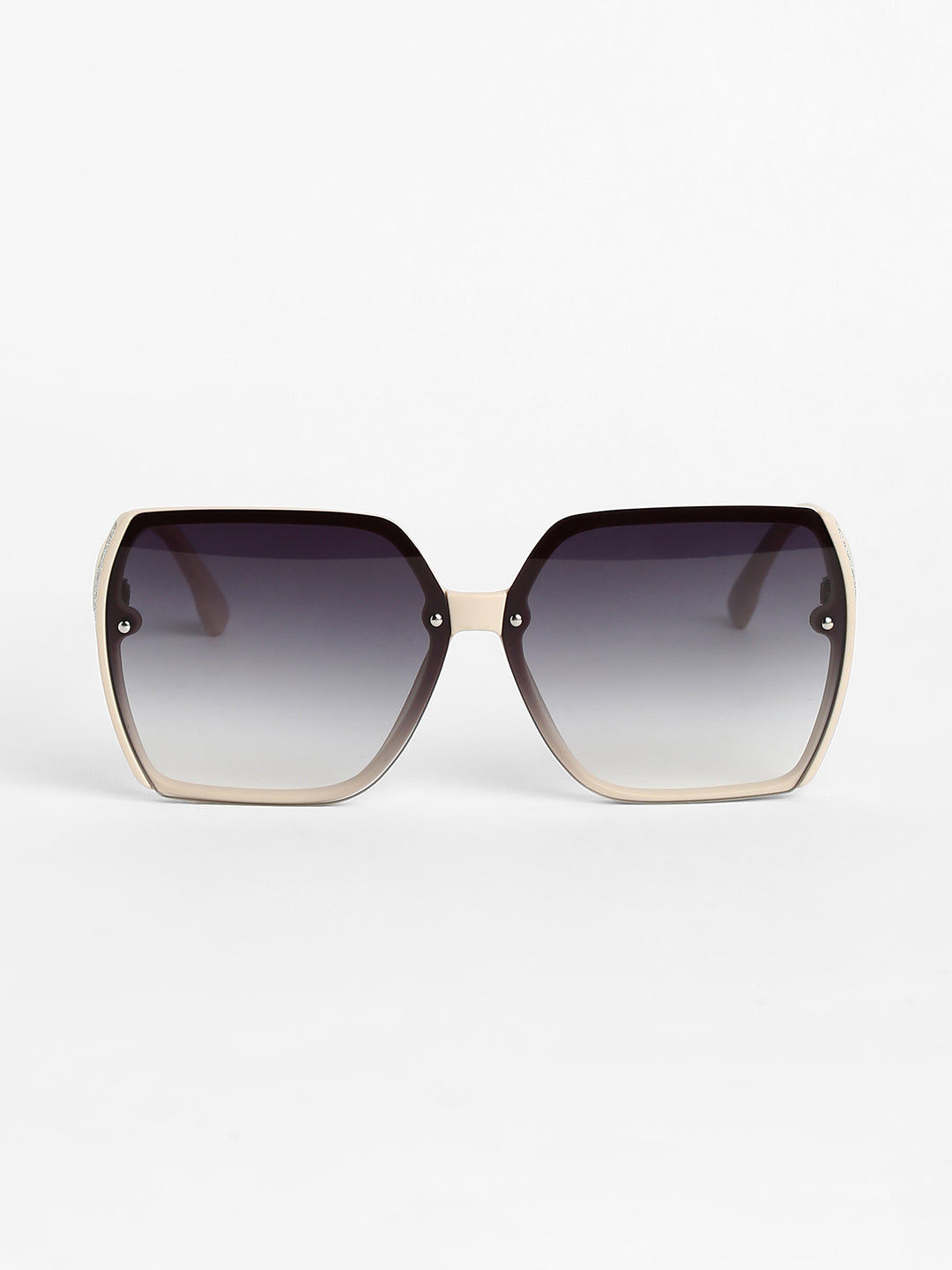 The Glint Block Oversized Sunglasses - Saltbox Beige