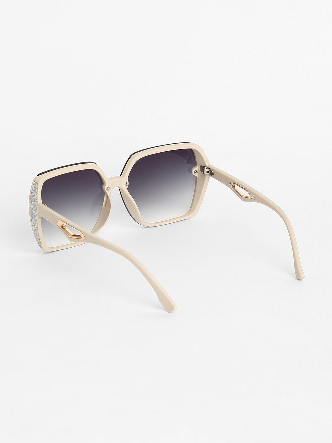 The Glint Block Oversized Sunglasses - Saltbox Beige