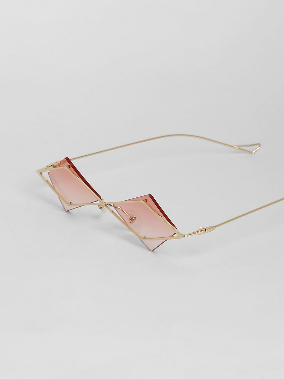 The Diamond Geometrical Sunglasses - Blush Pink