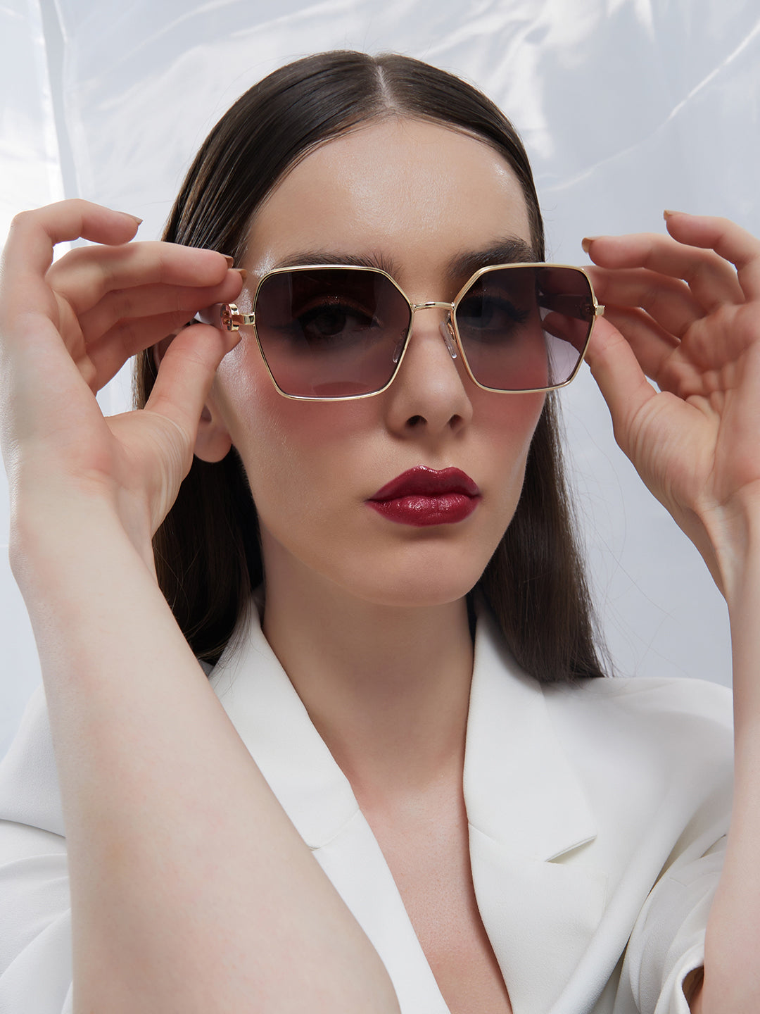 The Montmartre Rectangular Sunglasses - Pastel Purple