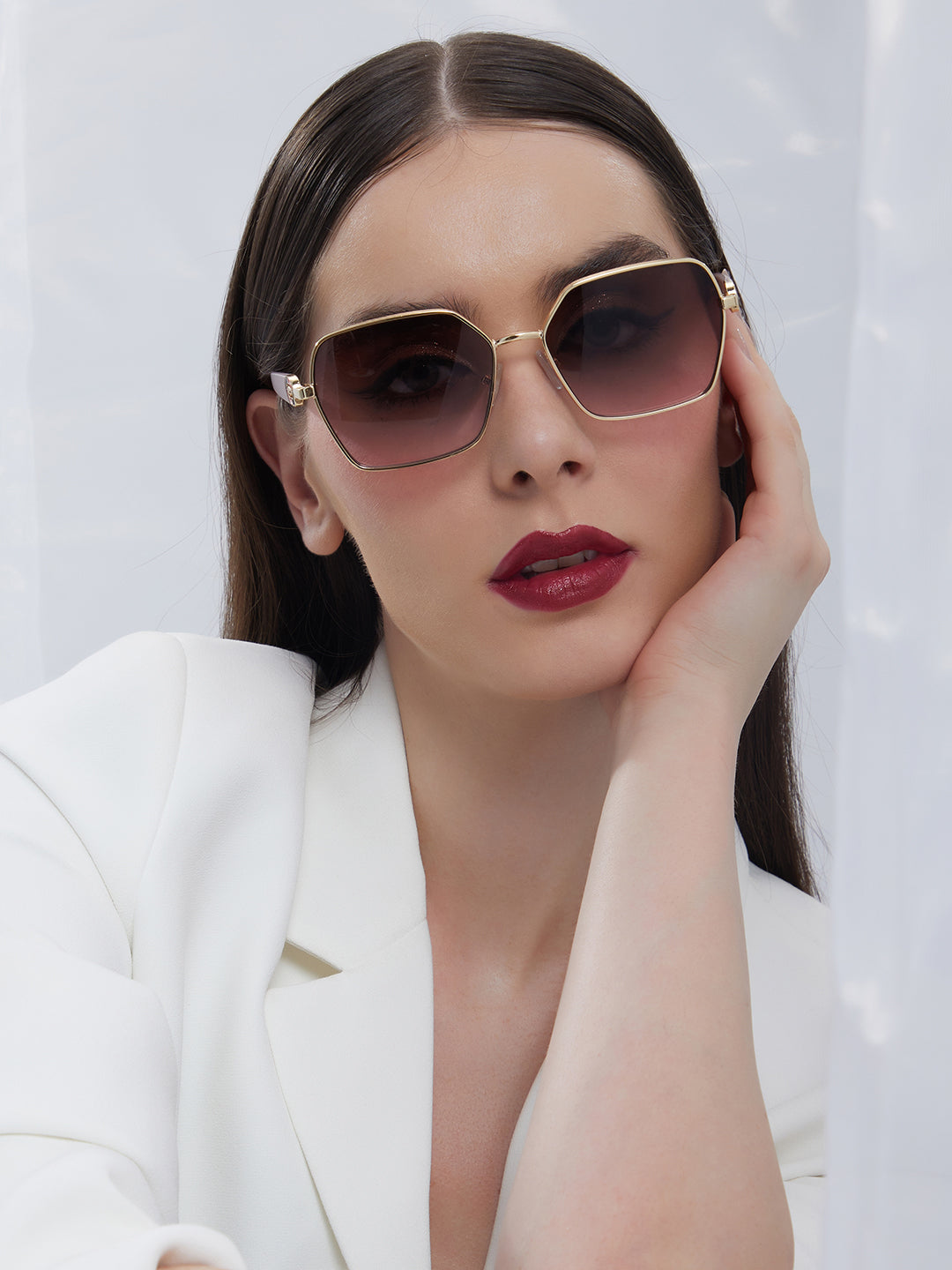 The Montmartre Rectangular Sunglasses - Pastel Purple