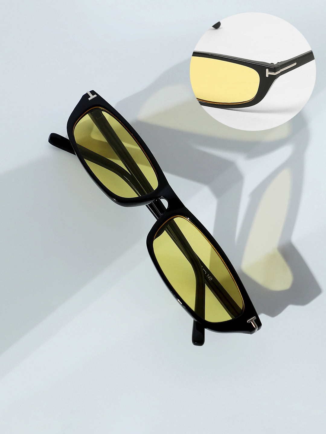 The Sleek Rectangular Sunglasses - Corn Yellow